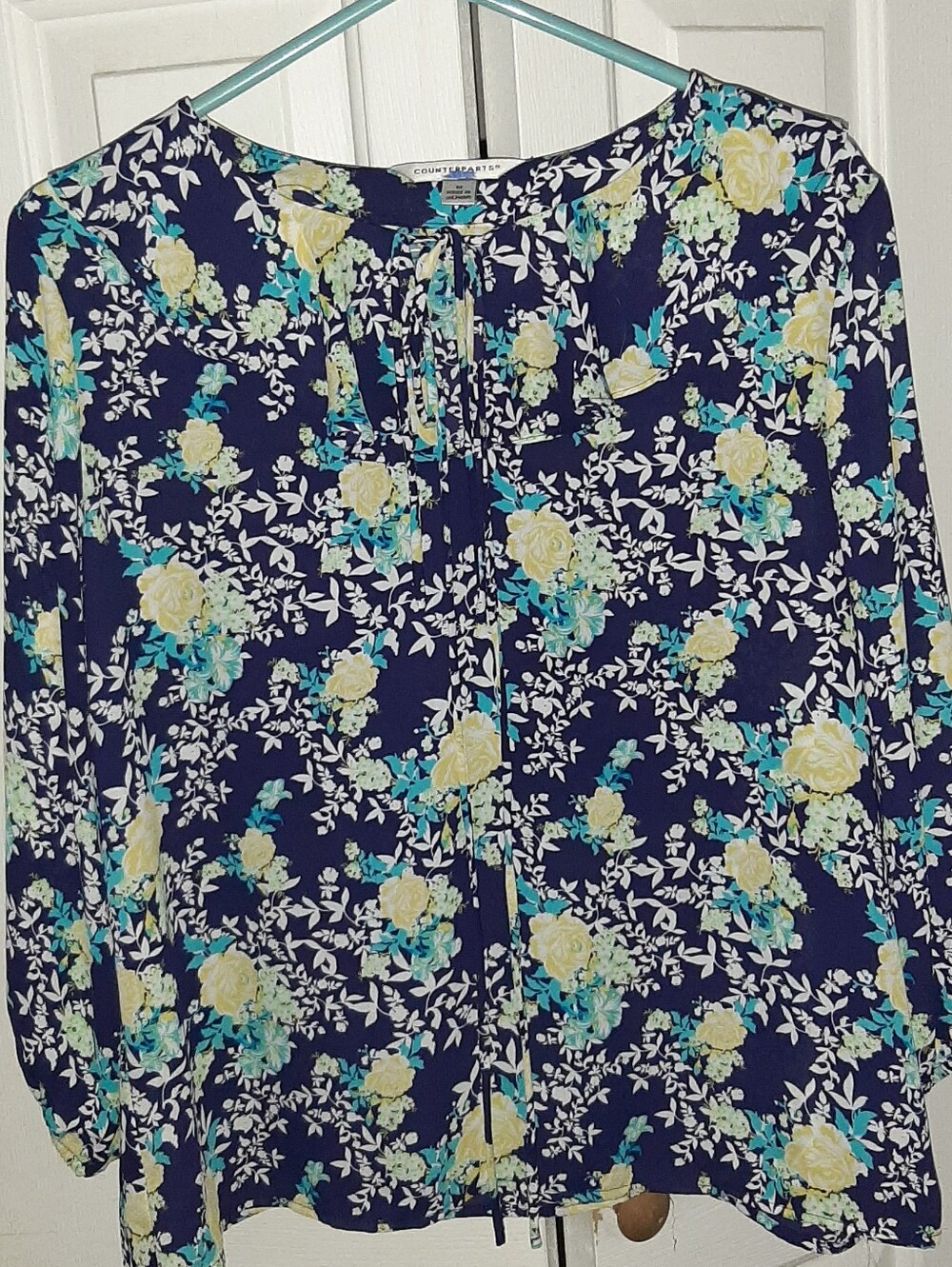 COUNTERPARTS PRINT BLOUSE SIZE M